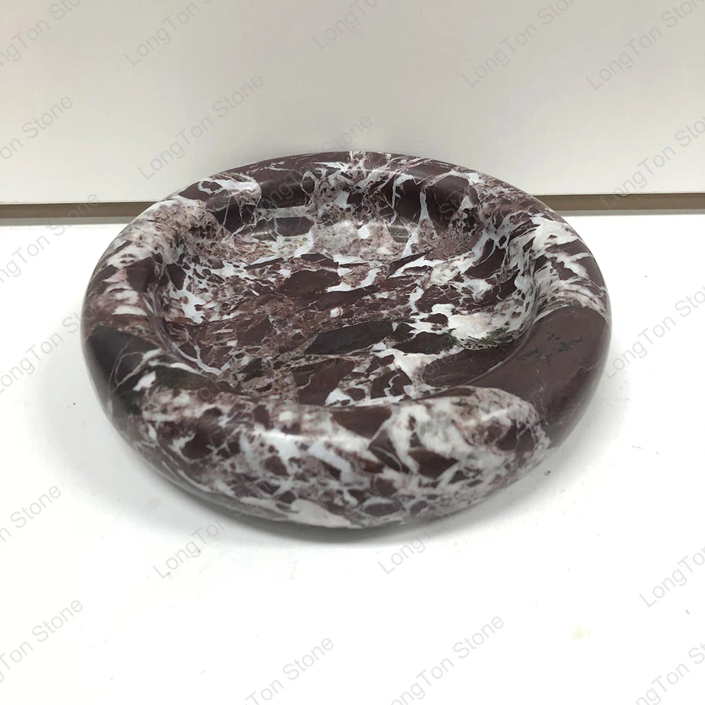 round Burgundy marble tray round Burgundy marble tray